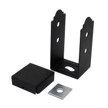 SIMPSON ACCENTS BLK POST BASE 4"x4"