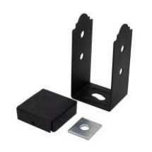 SIMPSON ACCENTS BLK POST BASE 4"x4" RGH
