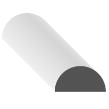 MLD HALF RND D608 H/F 3/8X3/4