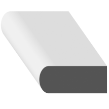 MLD BULLNOSE D440 MDF 3/8" x 1-1/4"
