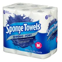 PAPER TOWEL 2PY 6PK SPONGE TOWEL / STRONG