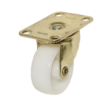 CASTER SWVL.BRASS 1-5/8" WHT.
