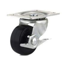 CASTER SWIVEL W/BRAKE 4" 200LB