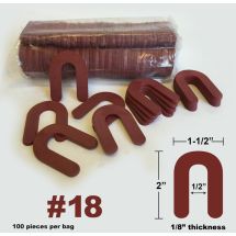 SHIMS PLAS HORSESHOE 1/8"x 2" 100pk RED #18