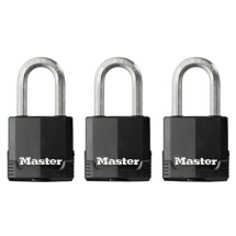 PADLOCK  MASTER 1-1/2" 3 PK WEATH/RES M115BLCTRIF