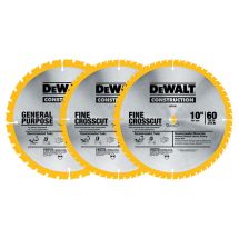 BLADE DEWALT 10" 3pk DW3106P5B3C 1/32T&2/60T