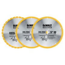 BLADE DEWALT 12" 3pk DW3128P5B3 1/32T & 2/80T