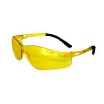 SAFETY GLASSES BLK/YEL JS410/YELLOW