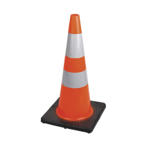 TRAFFIC SAFETY CONE 28" WITH HI-VIZ BANDS