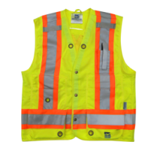 SAFETY VEST OPEN ROAD SURVEY GRN 6165G-MED