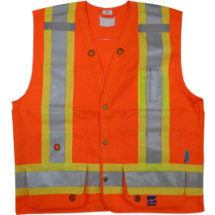 SAFETY VEST OPEN ROAD SURVEY ORN 6165O-XXLRG