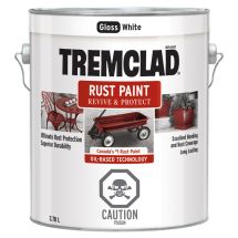 TREMCLAD PAINT 3.78L WHITE GLOSS