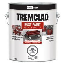 TREMCLAD PAINT 3.78L BLACK GLOSS