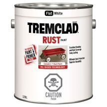 TREMCLAD PAINT 3.78L WHITE FLAT