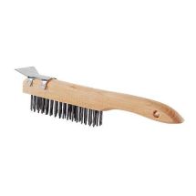 BRUSH WIRE W/SCRAPER 4-ROW #03250