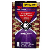 SANDING SPONGE 3M PRO (1) 220G 2504PGT-220-UF