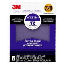SANDPAPER 3M PRO 9x11 220G 3/PK 25220P-G