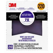 SANDPAPER 3M PRO 9x11 220G 20/PK 26220CP-P-G