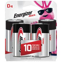 BATTERY ENERGIZER D 4PK