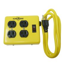 POWER BLOCK 4-OUTLET BLK MTL