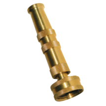 HOSE NOZZLE GRN/HSE N000603 4" BRASS TWIST