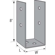 POST HOLDER U-SHAPE 4" DRESSED