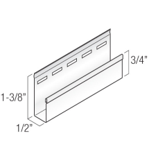 SOFFIT ALUM J-TRIM 1/2"x12' BROWN