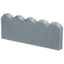CEMENT LAWN EDGING SCALLOPED GREY 8"x18"