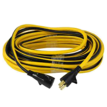 CORD EXTENSION WOODS 12/3 x 15m SGL YEL/BLK