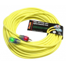 CORD EXTENSION PRO GLO 12/3 x 100'/30m YEL SGL