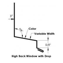 FLASHING WINDOW 1-1/2" WHITE W/DROP 102-0670